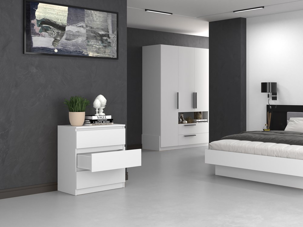 W_M_3_open Malwa M3 Chest of Drawers - White - Image 8