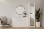 Wardrobe Liora 50 Mirror White - Image 2