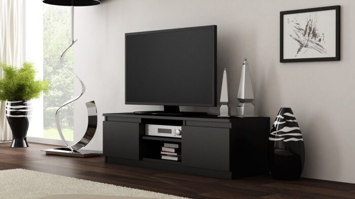 TV Stand Dalton 120 Matte Black - Image 2
