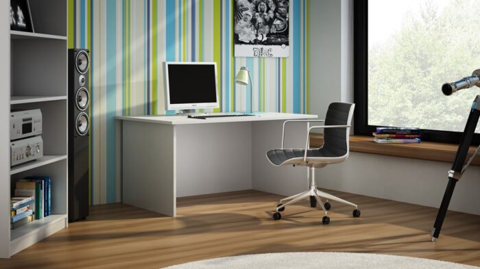 Standard Simple Desk – White - Image 3