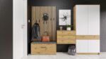 Lomera Shoe Cabinet – Oak Finish - Image 5