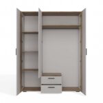 Wardrobe Nova 150 Mirror Oak Beige - Image 12