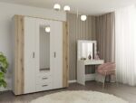 Wardrobe Nova 150 Mirror Oak Beige - Image 6