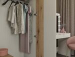 Wardrobe Nova 150 Mirror Oak Beige - Image 7