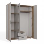 Wardrobe Nova 150 Mirror Oak Beige - Image 13