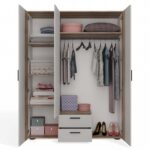Wardrobe Nova 150 Mirror Oak Beige - Image 10