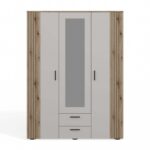 Wardrobe Nova 150 Mirror Oak Beige - Image 11