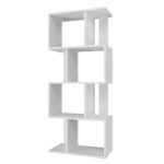 Fiesta 4P Modern Modular Bookcase in White Matt - Image 2
