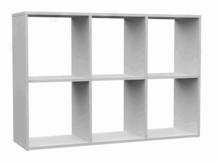 Malax 2x3 Modern Cube Bookcase in White Matt