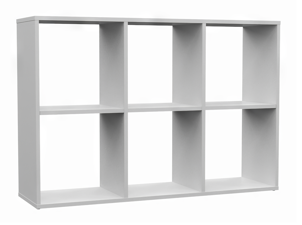 biel Malax 2x3 Modern Cube Bookcase in White Matt - Image 1