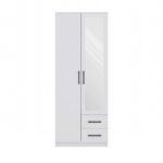 Romana 80 Wardrobe with Mirror in White - Image 5