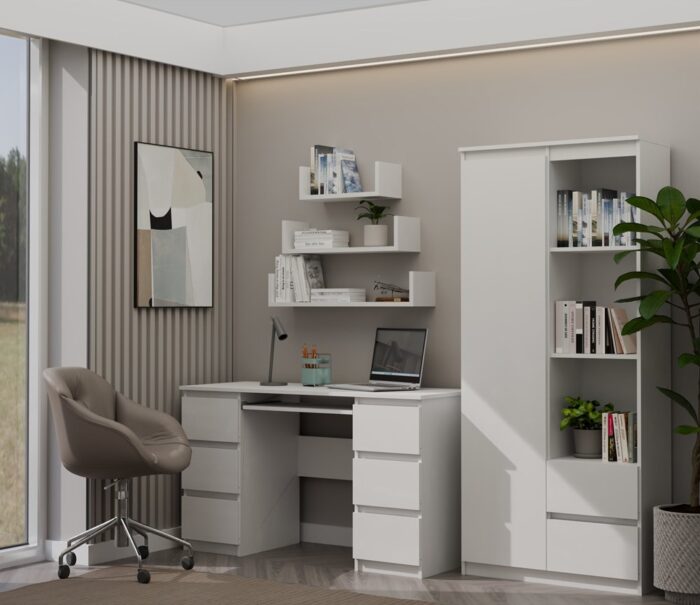 Arden RS-80 White Bookcase - Image 4