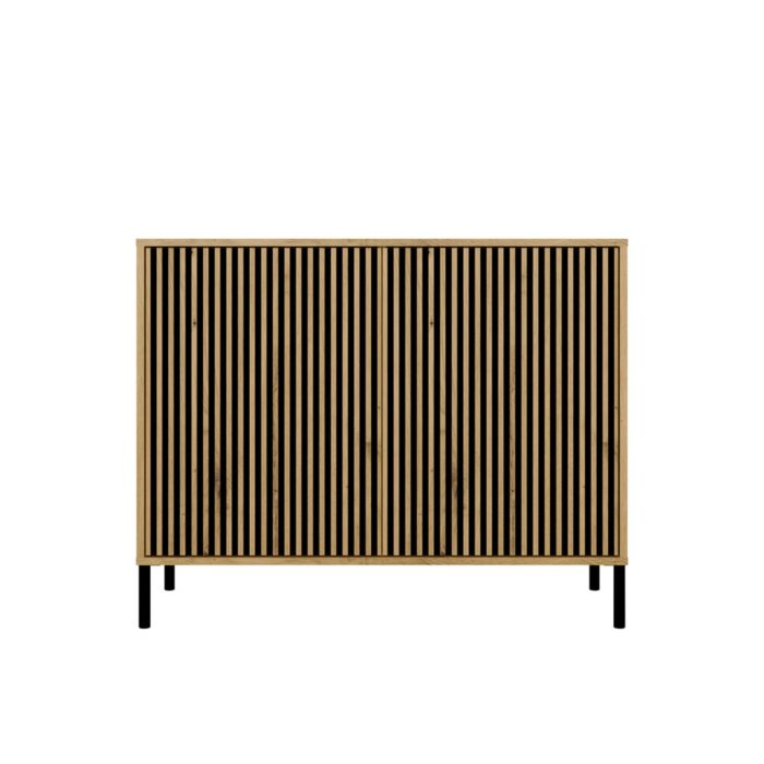 Kamaro Slim 2-Door Sideboard with Slatted Front - Image 7