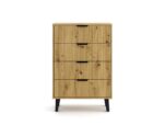 Scandi Slim 4-Drawer Chest – Oak Effect - Image 5