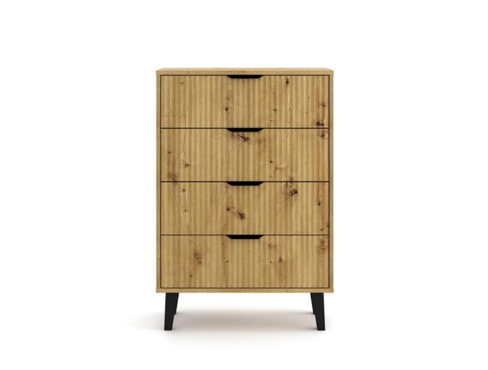 Scandi Slim 4-Drawer Chest – Oak Effect - Image 5