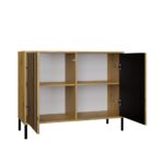 Kamaro Slim 2-Door Sideboard with Slatted Front - Image 2