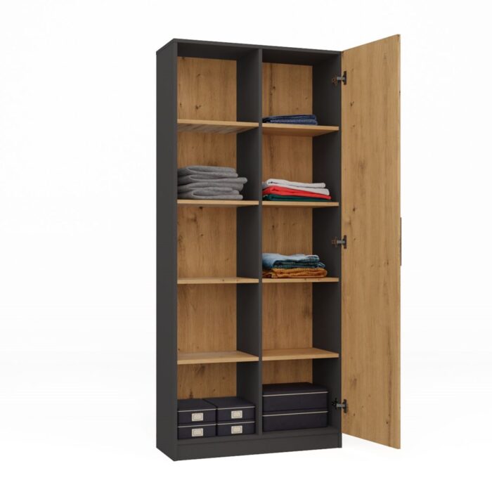 Raven RD-80 Anthracite Oak Bookcase - Image 3
