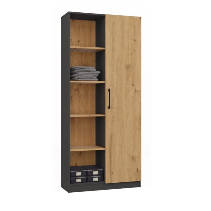 Raven RD-80 Anthracite Oak Bookcase - Image 2