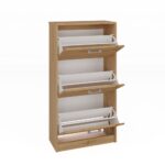 Zyra Shoe Cabinet – Oak Finish - Image 3