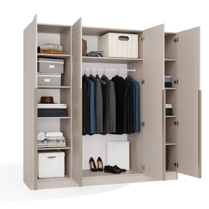 Wardrobe Soria 200 4-Door Beige - Image 12