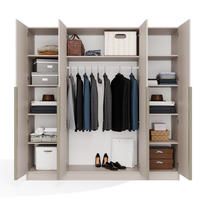 Wardrobe Soria 200 4-Door Beige - Image 13