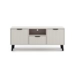 TV Unit Bergen 2 Doors 1 Drawer Slim Cashmere Beige - Image 4