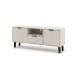 TV Unit Bergen 2 Doors 1 Drawer Slim Cashmere Beige - Image 5