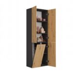 UrbanEdge Bathroom Tower Anthracite Oak - Image 3