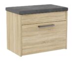Parma MINI Shoe Cabinet with Seat in Sonoma Oak