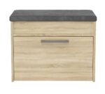 Parma MINI Shoe Cabinet with Seat in Sonoma Oak - Image 2