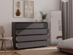 Malwa M8 Wide 8-Drawer Dresser - 140cm - Black - Image 4