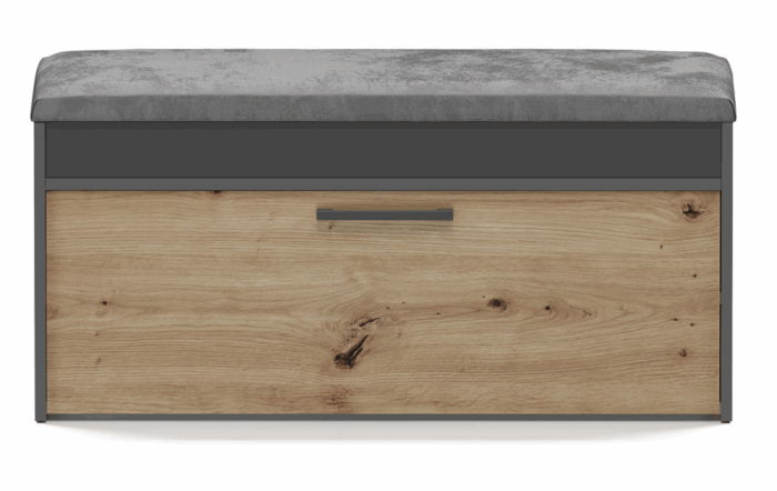 Lomera Shoe Cabinet – Anthracite & Oak - Image 4