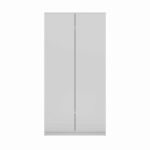 Malwa SD-90 Two-Door Wardrobe in White Matt - Image 5