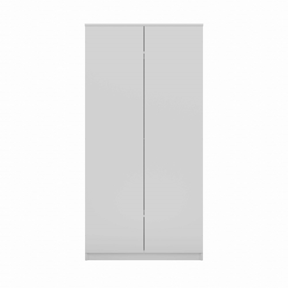 front Malwa SD-90 Two-Door Wardrobe in White Matt - Image 5