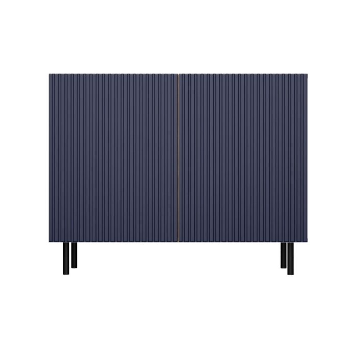 Kama Slim 2-Door Cabinet – Navy Blue & Oak - Image 3