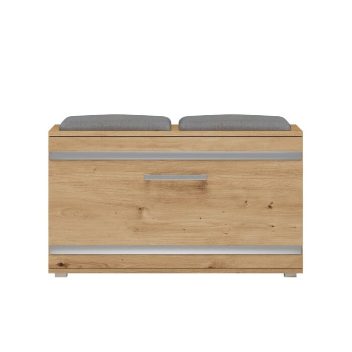 Opira Shoe Cabinet – Oak Finish - Image 4
