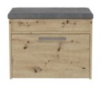 Lomera Mini Shoe Cabinet – Oak Effect - Image 2