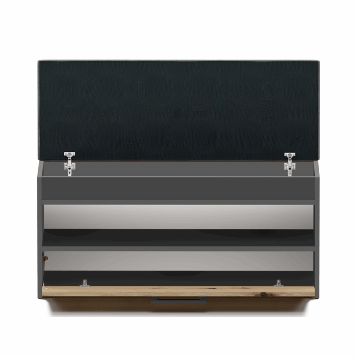 Lomera Shoe Cabinet – Anthracite & Oak - Image 3