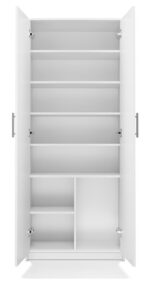 Oliv 2D Bookcase with Doors in White Matt - Image 7