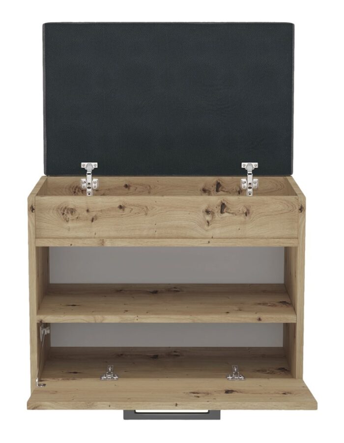 Lomera Mini Shoe Cabinet – Oak Effect - Image 4