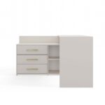 DANY Cashmere Beige Corner Desk - 3 Drawers - Image 3
