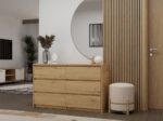 Karo 120cm Oak Effect Storage Cabinet - Image 6