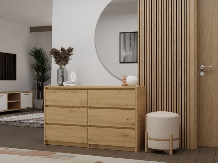 Karo 120cm Oak Effect Storage Cabinet - Image 6