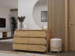 Karo 120cm Oak Effect Storage Cabinet - Image 4