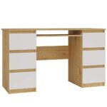 Kuba Writing Desk – Oak & White Finish