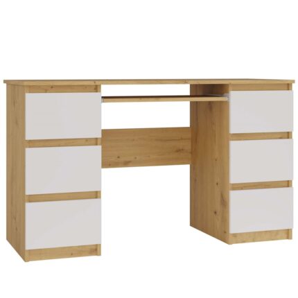 Kuba Writing Desk – Oak & White Finish