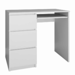 Lima Left-Side Study Desk – White