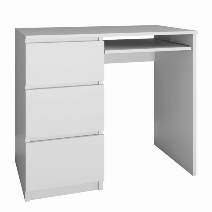 Lima Left-Side Study Desk – White - Image 1