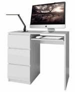Lima Left-Side Study Desk – White - Image 2