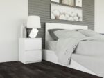 Malwa M2 Bedside Table in White High Gloss - Image 5